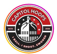 Capitol Hoops circular logo with a basketball in the center.